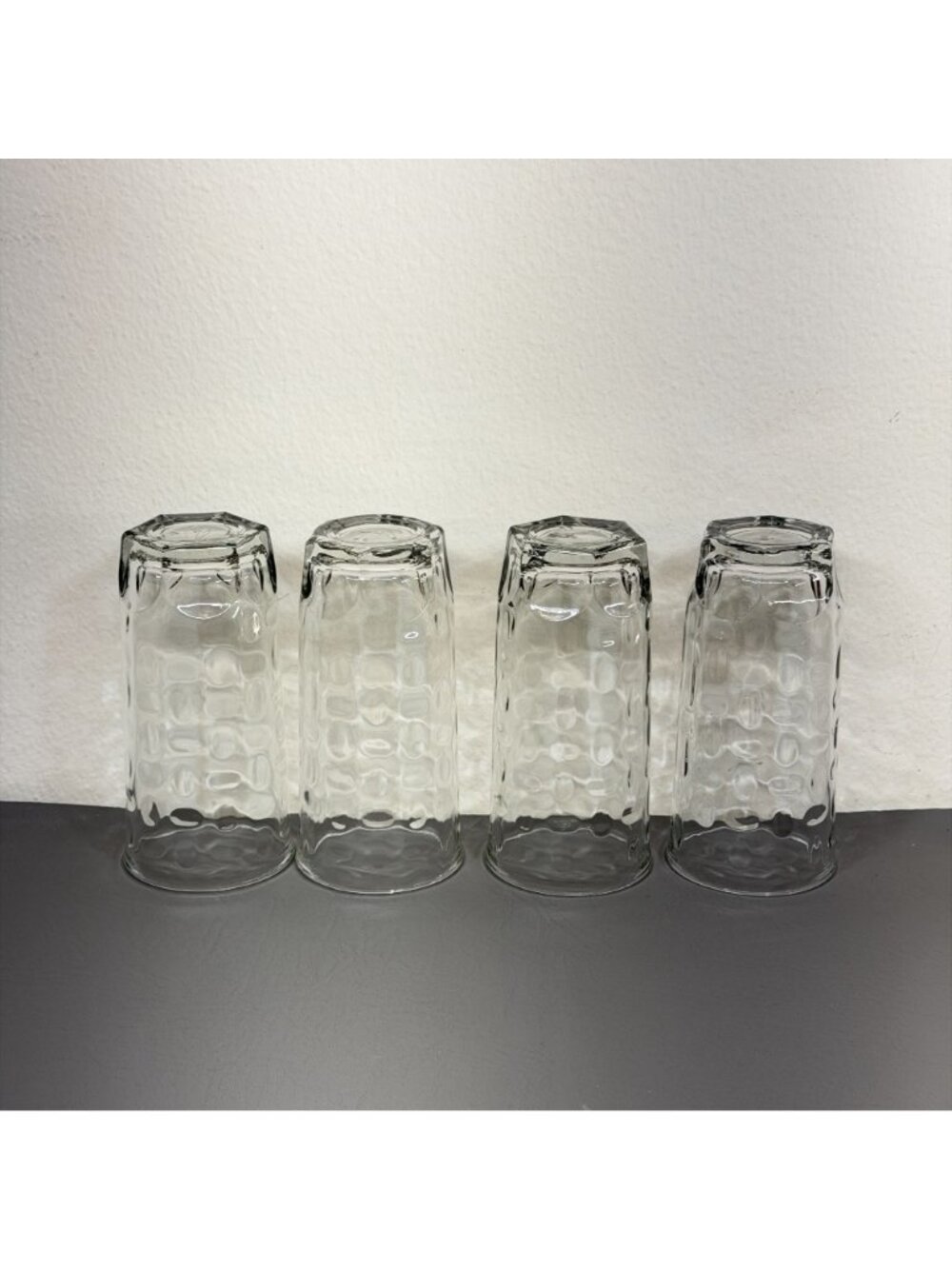 Vintage Libbey Crisa Dimpled Dots Juice Glasses Octagonal Base 5" Set of 4 - Picture 5 of 7